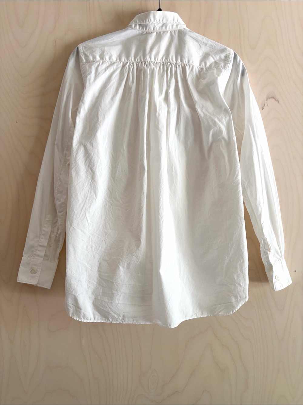 Comme des Garcons Shirt White Button-Down Shirt with Gathers - Made in France - Picture 3 of 5